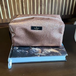 NWOT- Kate Spade Rose Gold Glitter Toiletries Bag
